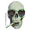 smoking skull gif